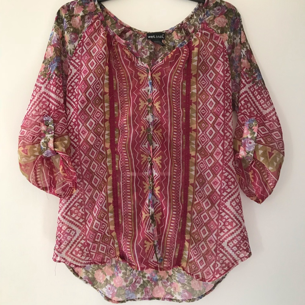 Wet Seal sheer top
